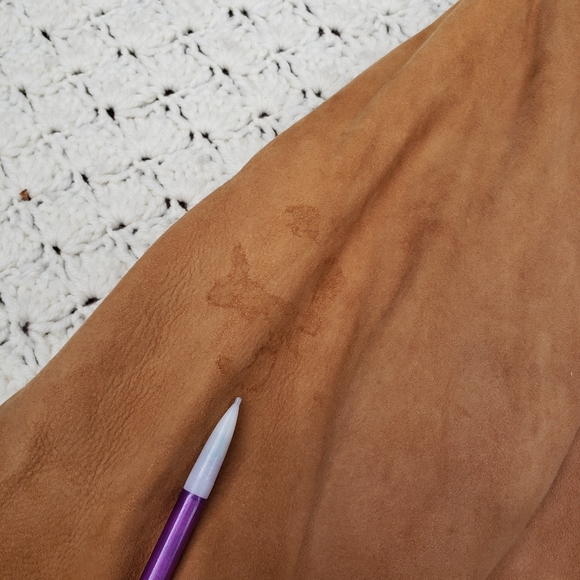 Vintage Field & Stream Leather Suede Windbreaker AquaSuede Button Front Jacket - Picture 9 of 11